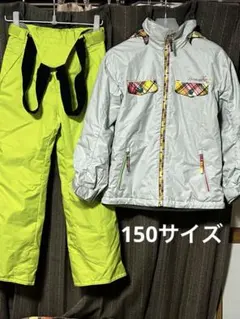 kissmark スキーウェア 150 グレー/イエロー　キスマーク