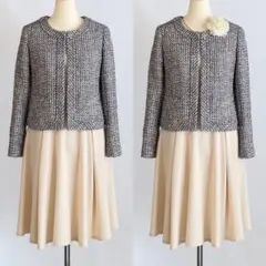 ツイードジャケット ワンピース セット フォーマル 卒業式 入学式 発表会 など