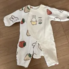 miffy いちご柄ロンパース 60-70cm