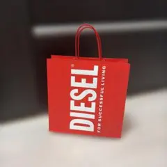 DIESEL ディーゼル ショッパー 紙袋 レッド ラッピング