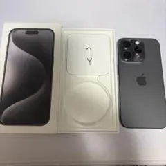 【美品】iPhone 15 Pro ブラックチタニウム 128GB simフリー