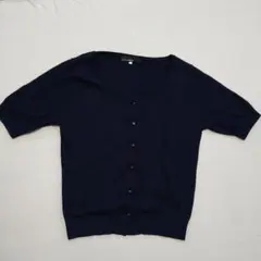 CLEAR IMPRESSION ネイビー カーディガン 半袖　2のサムネイル
