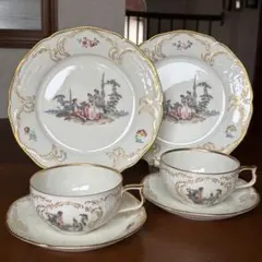 廃盤希少リモージュベルナルド窯アルトワブルー ティーセット一式 花柄