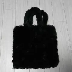未使用 ファー トートバッグ ブラック 黒