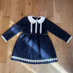 卒園式　入学式　女の子　フォーマルワンピース　ネイビー　120