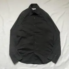 日本製 シャツ L ブラック ストライプ ALCARZA