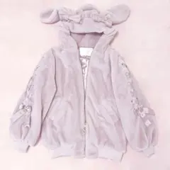 ♡LIZLISA♡ リボンうさみみファーブルゾン ピンク 正規品 公式