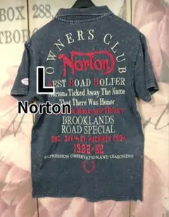 Norton ノートン オール刺繍 ウォッシュ加工 ポロシャツ Lサイズのサムネイル