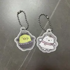 松屋 コラボ 스밋코구라시 ペンギン しろくま リフレクターキーホルダー