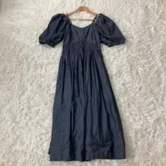 マウジー MOUSSY デニムワンピース スクエアネック バックジップ 1