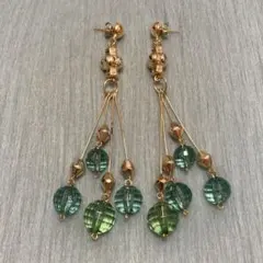 ヴィンテージ　ドロップデザインピアス