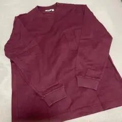 UNIQLO U ユニクロユー　クルーネックT（長袖）　ワインレッド　L