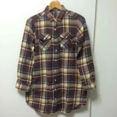 GU チェック シャツ ワンピ