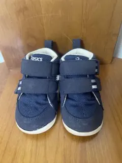 アシックス ネイビー ベビーシューズ ベルト付き