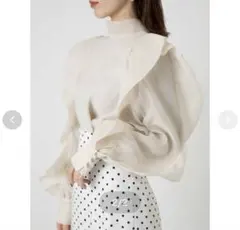 snidel スナイデル　オーガンジーシースルーブラウス ホワイト