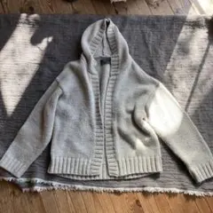 Fanaka フード付き　ニット　パーカー　 ベージュ　ウール混　F