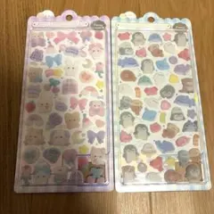 ふわふわドロップシール　ぬいぬいふわふわ　うみうみふわふわ　2枚セット　正規品