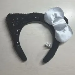 ユニバ キティ カチューシャ 黒