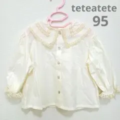 新品 テータテート 95 レースシャツ 花刺繍