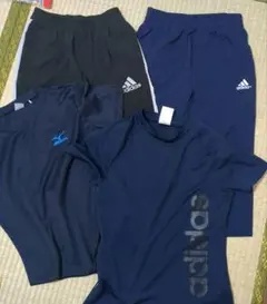 adidasなど ジャージ上下 ネイビー グレー　130 140