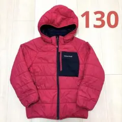 モンベル　ライトサーマラップ パーカ 130 フード付　リバーシブル 収納袋付