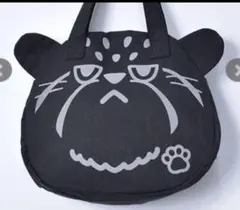 完売品❣️ドラッグストアーズ　マヌルネコ　フェイス　トートバッグ　新品　ブラックのサムネイル
