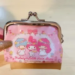 サンリオ　マイメロディ&リトルツインスターズ　がまくち　ケース　コインケース