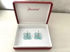 Baccarat ブルー フラワーピアス - メルカリ