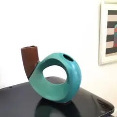 ヴィンテージフラワーベース ガラスオブジェ ミッドセンチュリー