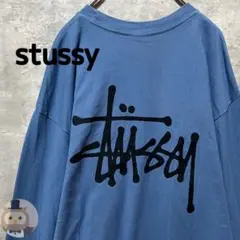 【メキシコ製】stussy ショーンフォントロゴ 長袖 ロンT 古着 メンズのサムネイル