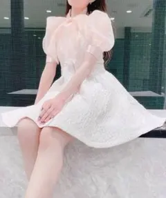 lilLilly フロントジップデイジージャガードミニドレスのサムネイル