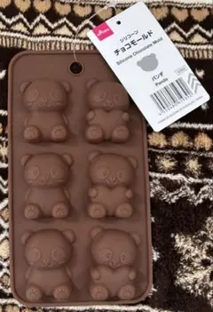 ダイソー新品シリコーンチョコモールドパンダのサムネイル