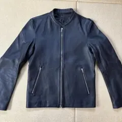 LIDnM 黒 レザー シングルライダースジャケット 本革