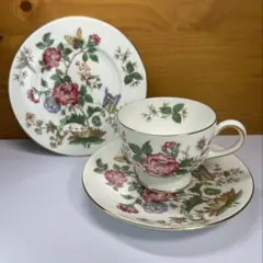 2客⭐英国製⭐ウエッジウッド チャーンウッド カップ&ソーサー①⭐芍薬 