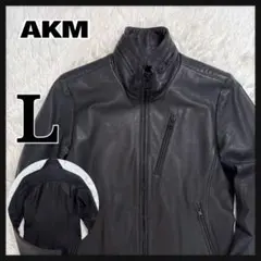 すずたろー 様 AKM シングル レザージャケット ダイヤキルト L WJK.のサムネイル