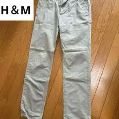 H&M グレーベージュ チノパン US 30R 100％ コットン 綿のサムネイル