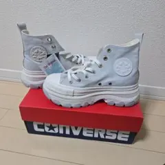 ★未使用品★CONVERSE 厚底ハイカットスニーカー　ライトグレー