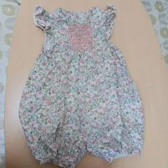 花柄ロンパース 80cm　綿100％素材