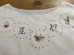 アンティーク　クロスステッチ　服　ヴィンテージ