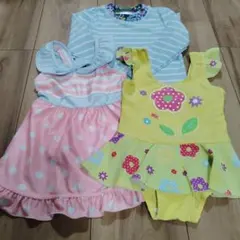 90サイズの水着とラッシュガード 3点セット
