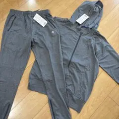 ストレッチライトフーディー　上下　OサイズM.GREY