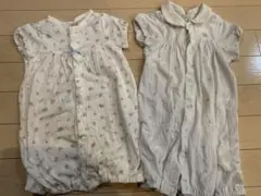 バースデイ他 ベビーロンパース2着セット 50〜60サイズ まとめ売り