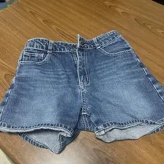 デニムショートパンツ ウエストゴム