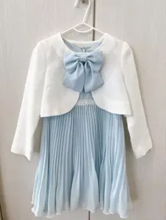 【美品】シフォンプリーツワンピース&ボレロ　2点セット