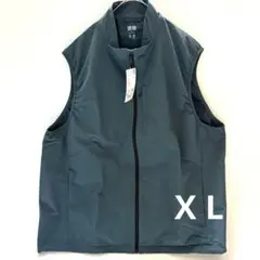新品　UNIQLO　ウィンドプルーフベスト　X L 　ブルー　防風　撥水　軽量