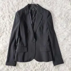 【良品】セオリー テーラードジャケット シングルボタン 本切羽 背抜き 黒 S