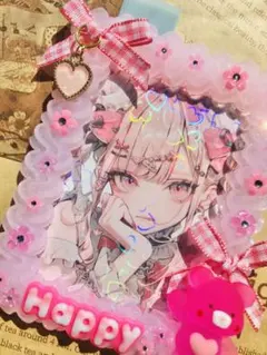 【113】トレカデコ ホイップデコ トレカケース B8 縦入れ クマ リボン