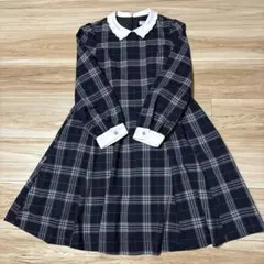 【新品未使用リボン欠品】メゾピアノ チェック柄ワンピース M卒業式　発表会