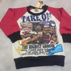 新品TAKE ON GRACE グラフィック裏起毛トレーナー 95cm