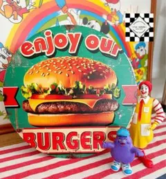 ビンテージ　マクドナルド　メニュー　サイン　ボックス　セット　店舗用　￼ ビンテージ マクドナルド メニュー サイン ボックス セット 店舗